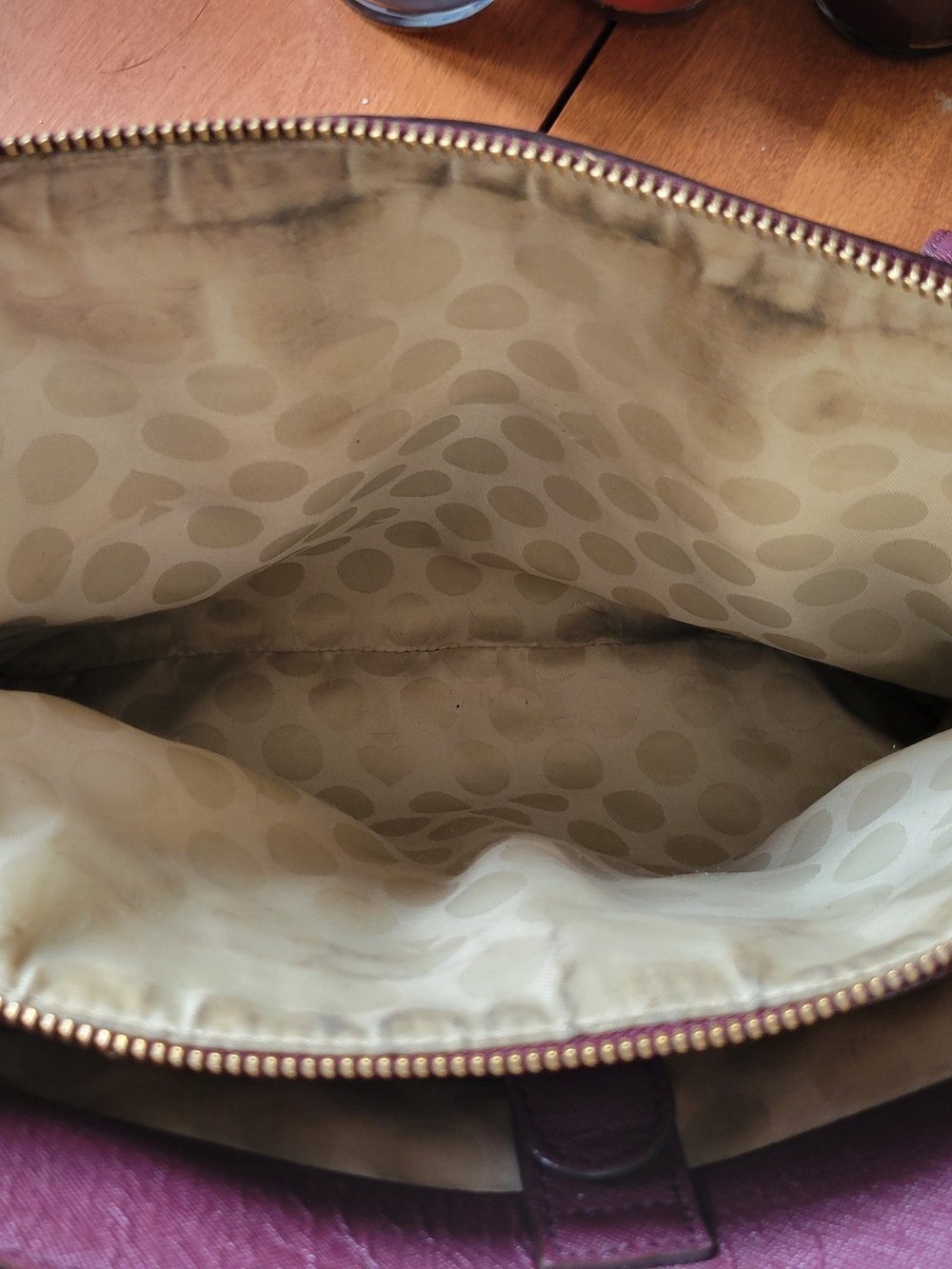 kate spade New York Plum Saffiano Leather Tote - Picture 7 of 16